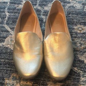 Gap gold loafers
